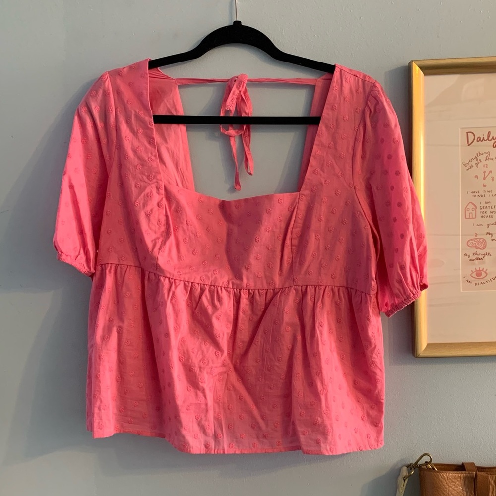 ModCloth Pink Babydoll Crop Top